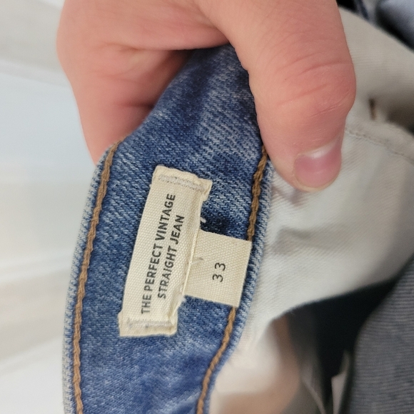 Madewell The‎ Perfect Vintage Straight Jeans Blue Size 33 - Picture 12 of 15
